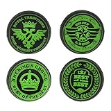 2 Pairs Green Crown Silicone Thumb Stick Grip Cap