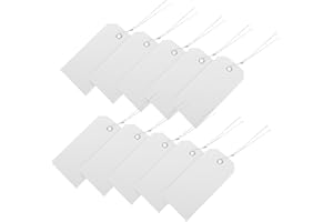 GALPADA 100pcs White PVC Blank Shipping Tags with Wire for Luggage, Travel Suitcase and Backpack