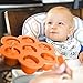 Tinydazzle Baby Food Container In Flower Shape, Seven Portions Of Cute And Perfectly Safe Silicone Canisters, Portable And Perfect For Travelling, Microwave And Dishwasher Safe, Orange