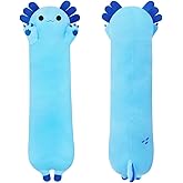 Yeqivo Long Axolotl Stuffed Animals, Soft Long Axolotl Plush Pillow Cute Plush Pillow Gifts for Kids Girlfriend(Blue, 70cm)