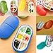 MYEDO 6 Parts Pill Travel Box Tablet Holder Medicine Dispenser Organiser Storage