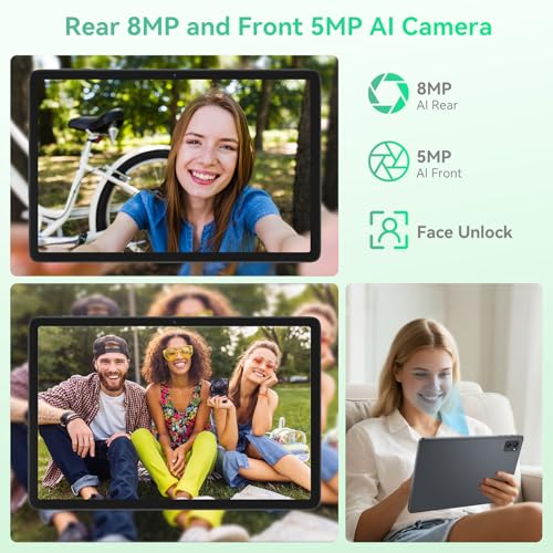 Tablet, 2026 Android 16 Tablets with 24GB+256GB ROM /2TB TF, Tablet with Keyboard Mouse Pen, Widevine L1/T606 Octa-Core/8MP AI Camera/1080P/5G WiFi/Bluetooth 5.0/GPS/OTG/ 4 Years Warranty