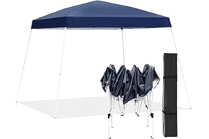 Outdoor 8x10 Ft Pop Up Canopy Tent, GDY Portable Instant Folding Shelter Gazebos, Blue Waterproof Canopies with Carrying Bag (8x8, Navy Blue)