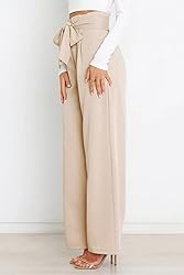 GUOLEZEEV High Waist Wide Leg Trousers for Women