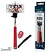 Zonabel Selfie Stick - No 1 Best Seller Extendable Monopod With Bluetooth Remote for iPhone & Android - Red