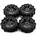 SkyQ 1/8 Scale RC Off Road Baja Buggy Snow Sand Paddle Tires Tyre and Wheels for HSP HPI(Black,4pcs)
