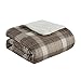 Woolrich Oversized Reversible Throw Blankets Premium Diamond Quilting, Cabin Lifestyle, Soft, Cozy Spun with Sherpa Reverse Cover for Couch, Bed and Office, 50x70, Lumberjack Brown