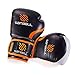 Sanabul Essential Gel Boxing Gloves | Kickboxing Gloves for Men & Women | Boxing Training & Sparring Gloves Muay Thai and Heavy Bag Training Black/Orange 12 oz