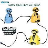 PintreeLand Mini Magic Inductive Robot Toy Follow Black Line with LED Light Educational Toys for Kids (Inductive Robot)
