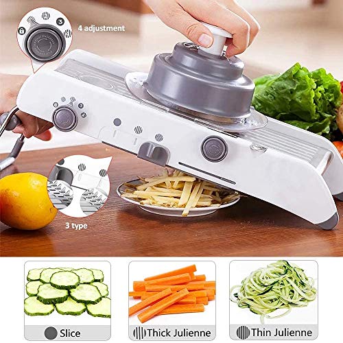 Mandoline Slicer, Vegetable Julienne Adjustable Thickness Premium Quality Stainless Steel Blades Mandoline Cheese Vegetable Grater Veggie Fruit cutter tool