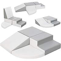 TODIBY 4-Piece Climbing Blocks - Soft PU Leather Baby Toy Set - Indoor Foam Play Equipment - Children's Crawling and Climbing