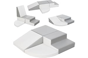 TODIBY 4-Piece Climbing Blocks - Soft PU Leather Baby Toy Set - Indoor Foam Play Equipment - Children's Crawling and Climbing