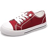 Colgo Boys Girls Sneakers Canvas Lace up Walking Shoes for Little Big Kids Size 11-6