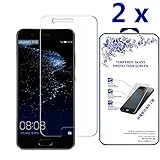 [2-Pack] Nacodex for Huawei P10 Plus 2017 [Tempered Glass] Screen Protector [0.3mm Ultra Thin 9H Hardness 2.5D Round Edge]