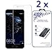 [2-Pack] Nacodex for Huawei P10 Plus 2017 [Tempered Glass] Screen Protector [0.3mm Ultra Thin 9H Hardness 2.5D Round Edge]