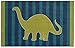 Mohawk Home Playroom Kids ,Friendly Dinosaur Blue (5' x 8')