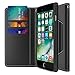 iPhone 7 Plus Wallet Case, Maxboost [Folio Style] Premium 7 Plus Card Cases STAND Feature for Apple iPhone 7 Plus 2016 [Black]Protective PU Leather Flip Cover with Card Slot+Side Pocket Magnetic