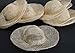 Package of 12 Open Weave Sinamay Hats for Crafting, Creating and Dolls