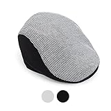 Black & White Men's Newsboy Ivy Hat