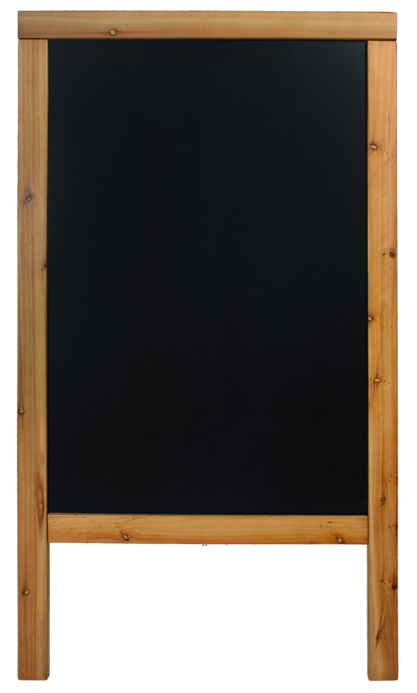 Securit Sandwich Pavement Chalk Board Lacquered Teak Finish, 125 x 70 x 5 cm, Multi-color, 120cm - Image 3
