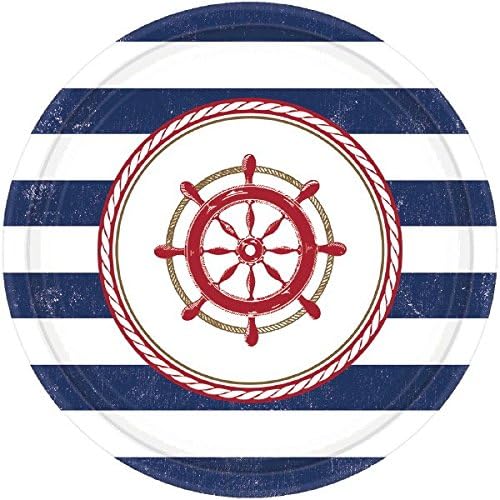 AmscanAnchors Aweigh Party Plates, 7", 8 Ct.