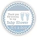 Philly Art & Crafts Baby Boy Shower Stickers - It's a Boy Stickers - Favor Stickers - Baby Shower Favor Stickers - Baby Footprint Stickers - Set of 40 Stickers