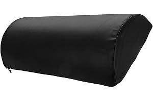 MUSISALY Half Round Bolster Pillow for Massage Table, Slow Rebound Foot Cushion, Black Spa Massage Cushion,