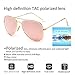 YuFalling Polarized Aviator Sunglasses for Men and Women (gold frame/pink lens, 58)