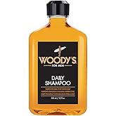 Woody's Daily Shampoo for Men - Natural Vitamin Enriched Cleanser, Moisturizing Shampoo for Thicker, Stronger Hair, 12 oz (Pa