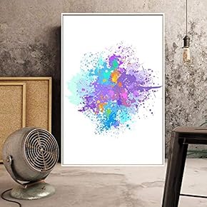 Framed Canvas Wall Art for Living Room, Bedroom Vibrant Color Splatter III Canvas Prints for Home Decoration Ready to Hang - 16x24 inches