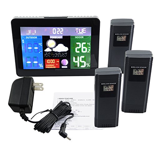 Buy 3 Wireless Sensor Weather Station WWVB RCC Thermometer Barometric
