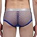 YiZYiF Men's Openwork Mesh Breathable Cool Sexy Bikini Briefs Swimwear Underwear Blue Small