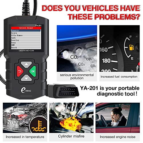EDIAG YA201 Obd2 Scanner, Full OBD2 Modes Check Engine Code Reader