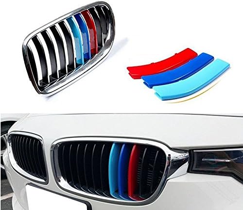 VCiiC Exact Fit///M-Colored Grille Insert Trims For BMW F30 3 Series 320i 328d 328i 335i and F32 4 Series 428i 435i w/Standard Kidney Grill (11 Beams), NOT for the 8-Beam Black Grille