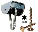 Marathon Swing Hanger for Wood Installation - Heavy Duty Hanger with Ball Bearing Technology up to 60 min Continuous Moving