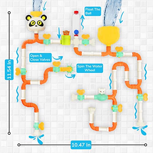 DIY Bath Toys for Toddlers Ages 13 and Kids 48, STEM Water Toys with Extra Features, 60Piece