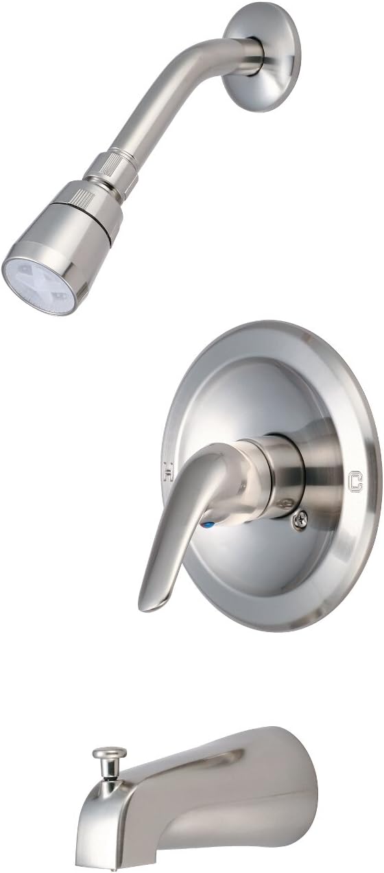 Olympia Faucets P-2000-BN Single Handle Tub/Shower Set, PVD Brushed Nickel Finish