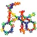 SHAWE Kids Building Block Toy, More than 90 Pieces Mighty Molecules Big Size,Interlocking Solid PE Plastic Building Sets,Educational Games,Sensory Fidget Toys,Safe Material for Kids,Package with Reusa