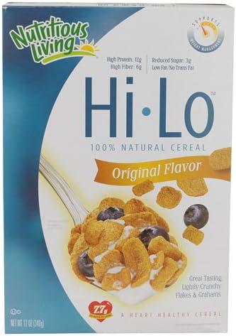 Nutritious Living Hi Lo? 100% Natural Cereal Original -- 12 oz - 2 pc