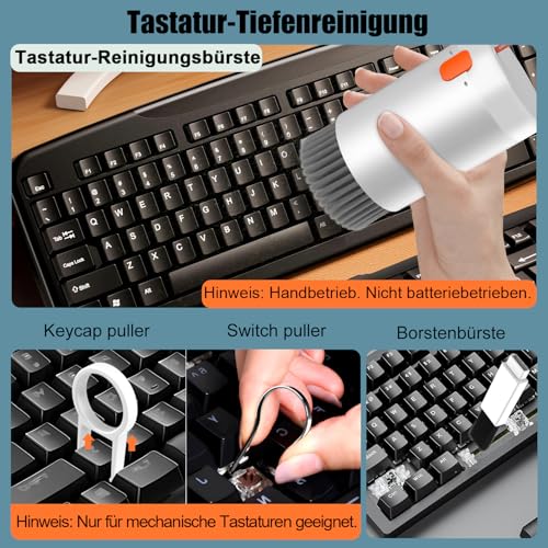 VICHYIE 20 in 1 Keyboard Cleaning Kit with Brush, Headphone Cleaning Kit for AirPods 1/2/3/Pro, PC Cleaning Kit Accessories for Laptop, Mobile Phones, Keyboard, Earphones, Camera (White)