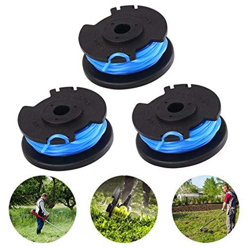 VICCKI String Trimmer Line for Ryobi One+ AC14RL3A .065 Line and Spool for Ryobi 18 24 (Blue, 3Pcs)