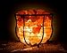 HemingWeigh Himalayan Salt Chip Lamp in Metal Basket Bowl 8x7.15” Electric Wire and Bulb Included