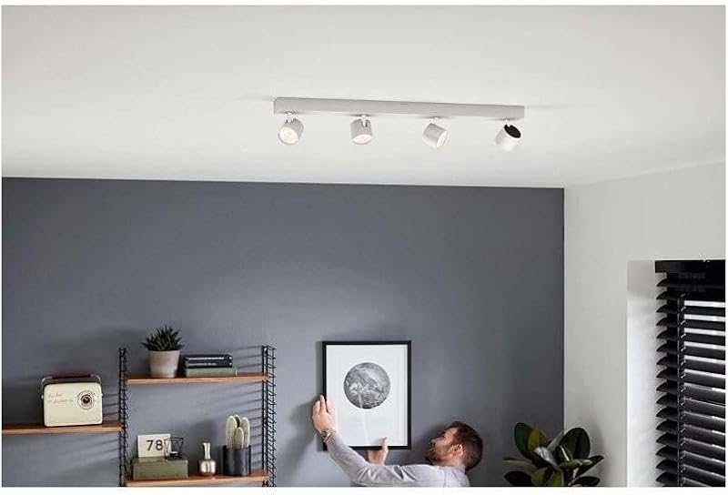 Star Lampada con Faretti Orientabili, 4 x 4.5 W, Bianco