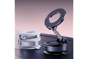 Magnetic Phone Holder – Universal Car Mount with 360° Rotation, Strong Suction Base, Metal Construction, Portable & Flexible 