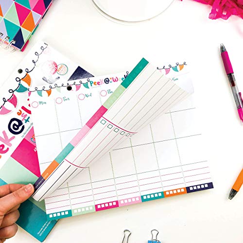 image for Denise Albright Weekly Planner Pad with Daily Vertical Layout and Tear