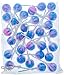Cotton Candy Lollipops - Light Pink and Blue Swirl - 30 Count - Individually Wrapped - Includes 