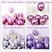 Captank Purple Metallic Balloons Rose Red Balloons Arch Garland Kit 60 pcs Chrome Silver Metallic Latex Light Purple Balloons Pink Balloon kit:16ft Balloon Strip Tape 100 Balloon Dot Glue …