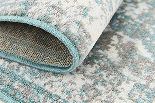 Unique Loom Sofia Collection Turquoise 2 x 13 Runner Area Rug (2' x 13')