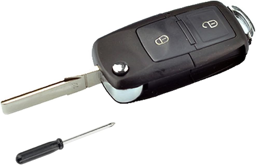 2 Buttons Flip Remote Key Car Shell Case for Volkswagen No Chips Inside FCC:1JO 959 753 DJ/9259-55