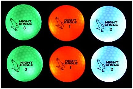Night Eagle CV LED Golf Balls – Light Activated – No Timer – 6 Pack